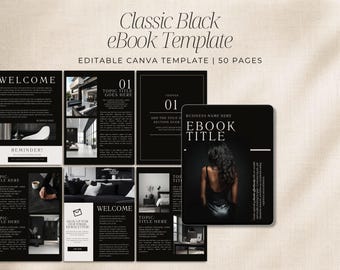Plantilla de ebook para captación de clientes potenciales en Canva, plantilla de cuaderno de trabajo de 50 páginas, creador de cursos