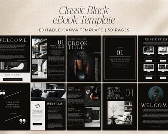 Lead Magnet Ebook Template Canva, 50 Page Workbook Template, Course Creator