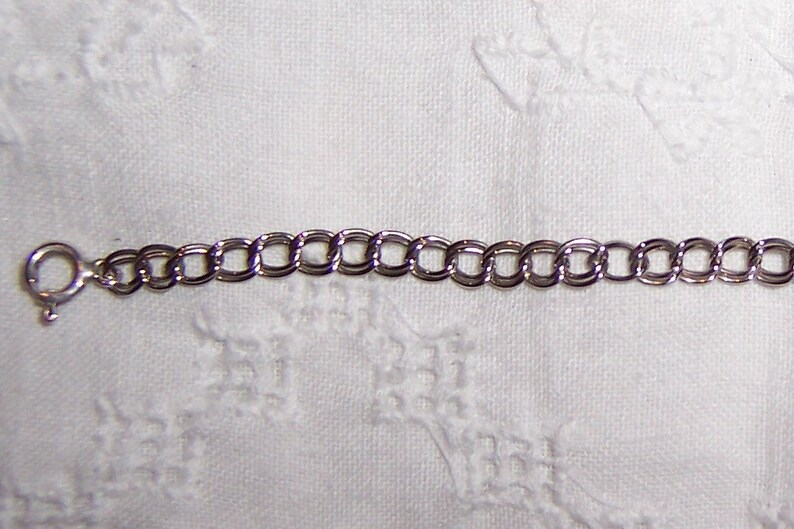 Sterling silver. EXTENDED SALE 20/% OFF Vintage Double Links bracelet