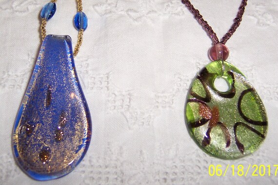 Vintage Murano Glass necklaces (set of 2). Silver… - image 2