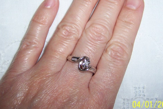 Vintage diamonds engagement or wedding ring, size… - image 2