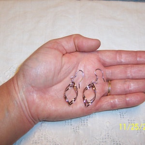 Vintage Twisted Dangle earrings. Sterling Silver. image 8