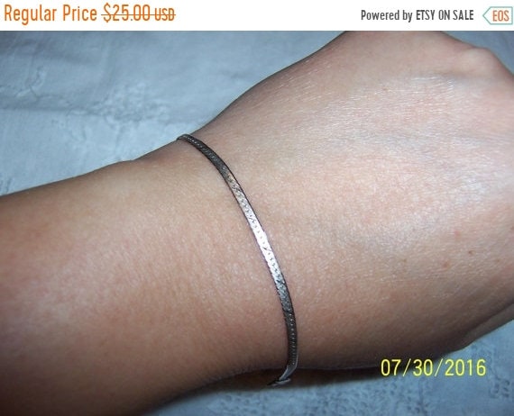 Vintage Omega diamond cut bracelet. Sterling silv… - image 5