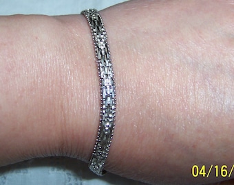 Vintage Italian Links bracelet. Sterling Silver.