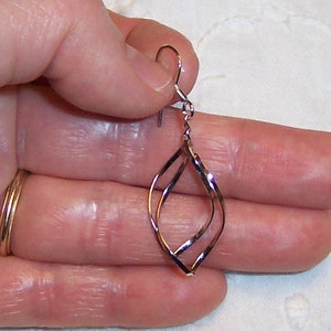 Vintage Twisted Dangle earrings. Sterling Silver. image 4