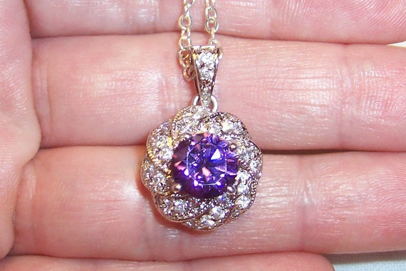 Your choice of vintage cubic zirconia pendant and… - image 3