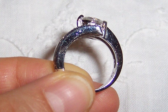Vintage Clear Cubic zirconias modern engagement o… - image 3