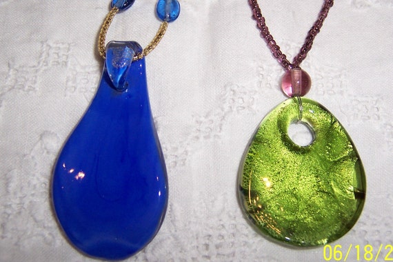 Vintage Murano Glass necklaces (set of 2). Silver… - image 5