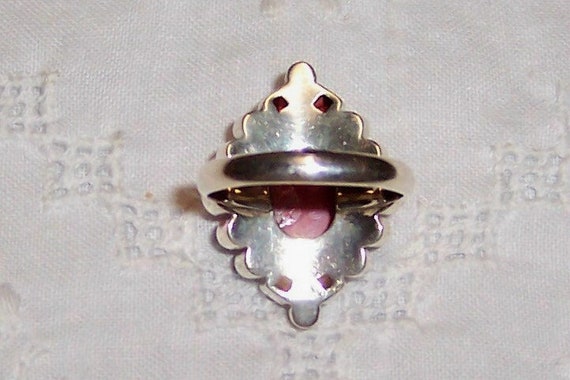 Vintage opaque ruby and multi gems ring, size 12.… - image 6