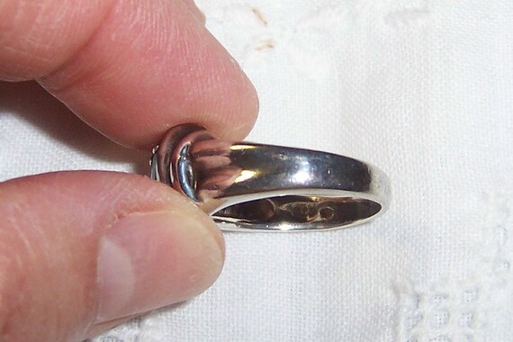 Vintage emerald ring, size 7.75. Sterling silver.… - image 5