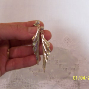 Vintage Wings Like, dangle earrings. Sterling Silver. image 5