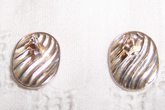 Vintage Oval Earrings. Sterling silver. - image 3