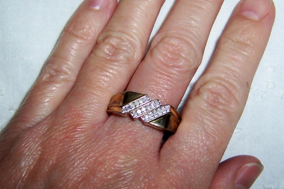 Vintage men or women diamonds ring, size 10.5. Ye… - image 4