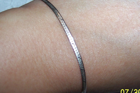 Vintage Omega diamond cut bracelet. Sterling silv… - image 1