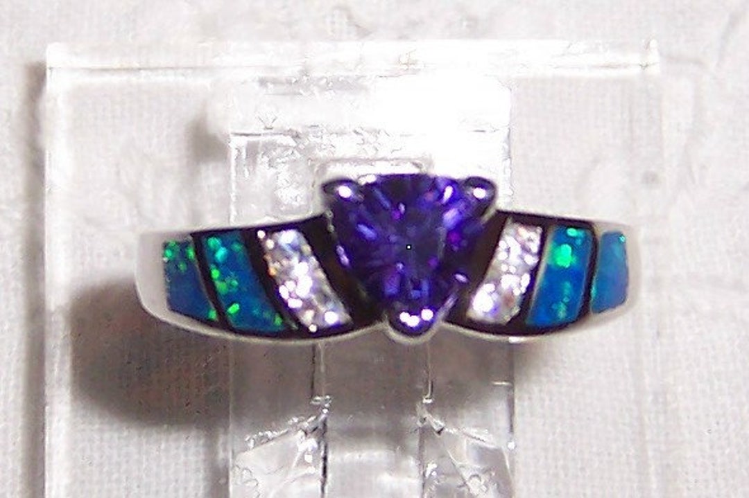 Bague Glamour Gladiateur Silpada Zircone Violette - Taille 7, Argent Massif, Occasion