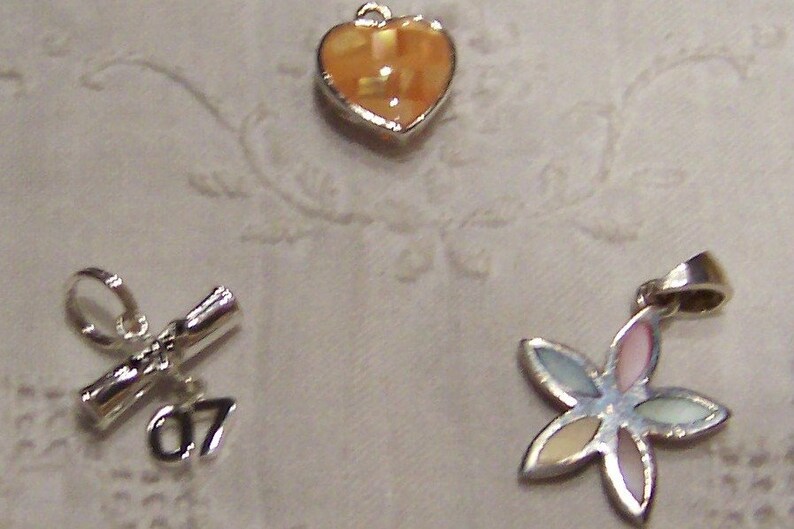 Your choice of vintage Pendant or charm. Sterling silver. image 1