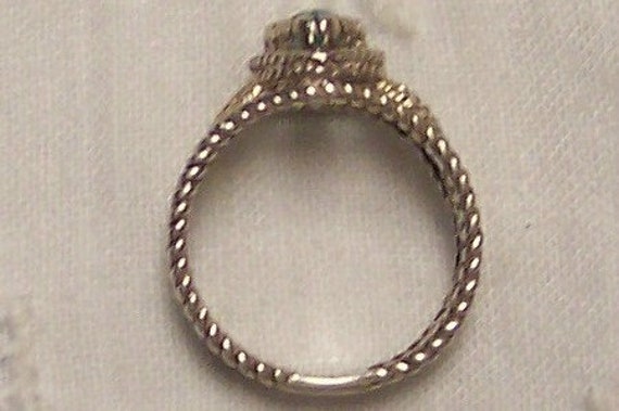 Vintage Avon filigree and blue topaz ring, size 6… - image 5