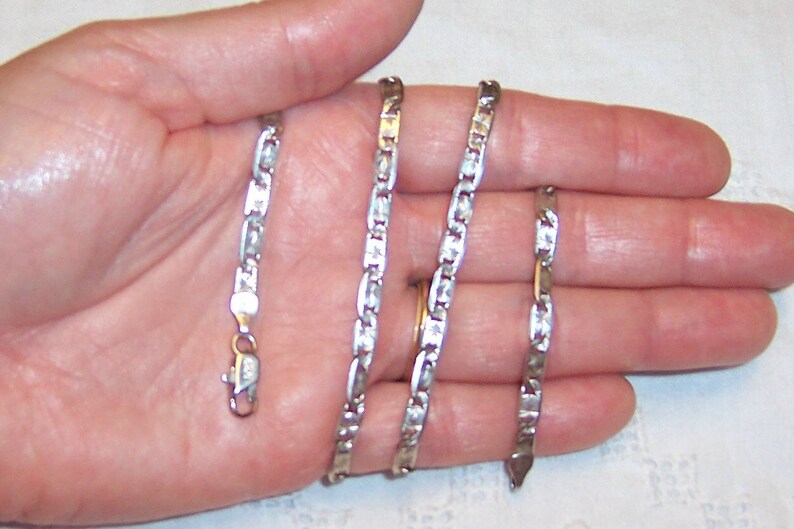 Sterling Silver. EXTENDED SALE 20/% OFF Vintage Links Necklace