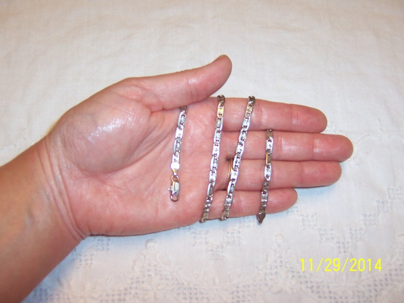 Sterling Silver. EXTENDED SALE 20/% OFF Vintage Links Necklace