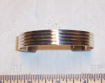 Vintage Wide Cuff. Solid sterling silver.