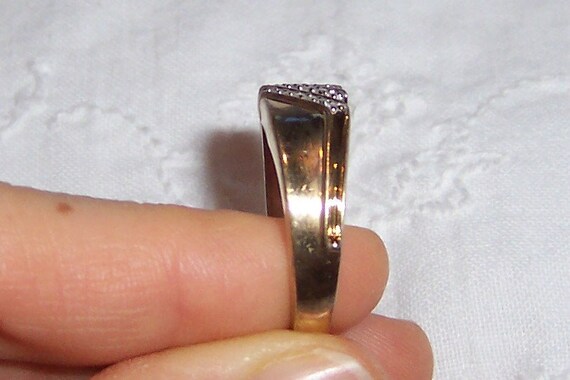 Vintage men or women diamonds ring, size 10.5. Ye… - image 7