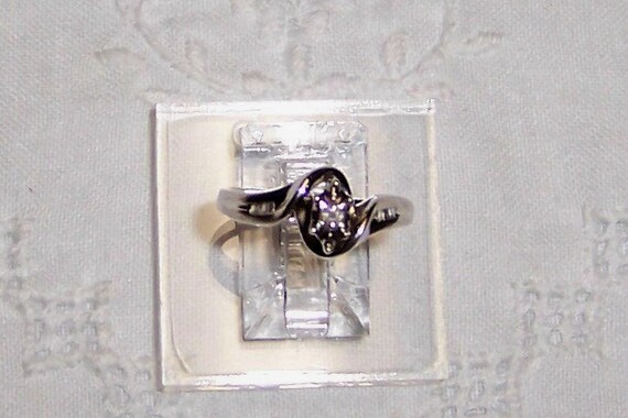 Vintage diamonds engagement or wedding ring, size… - image 6