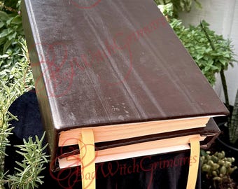 Praktisches Magiebuch der Schatten Nachbildung – Handgefertigtes Grimoire aus Leder