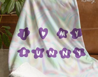 I Love My Bunny-deken, cadeau konijnliefhebber