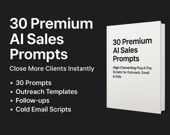 AI Business Automation Prompts | ChatGPT Sales & Outreach Prompts | Digital Download