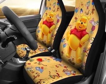 Winnie The Pooh Car Seat Covers, Pooh And Friends Car Decor, Pooh Tigger Pigglet Eeyore Car Accessory, Disneyland Pooh Eeyore Car Seat Decor