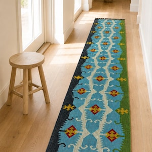 Wasbare antislip loper, lange gangloper, antislip vloermat, modern keukentapijt, entreeloper, op maat gemaakt