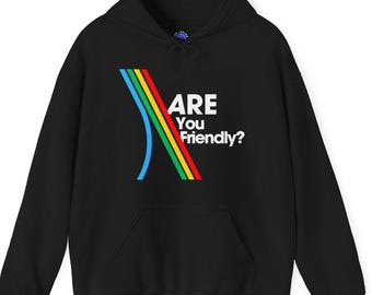 ¿Eres amigable? Sudadera con capucha / Arc Raiders / Diseño de camiseta de videojuego / Fuente retro