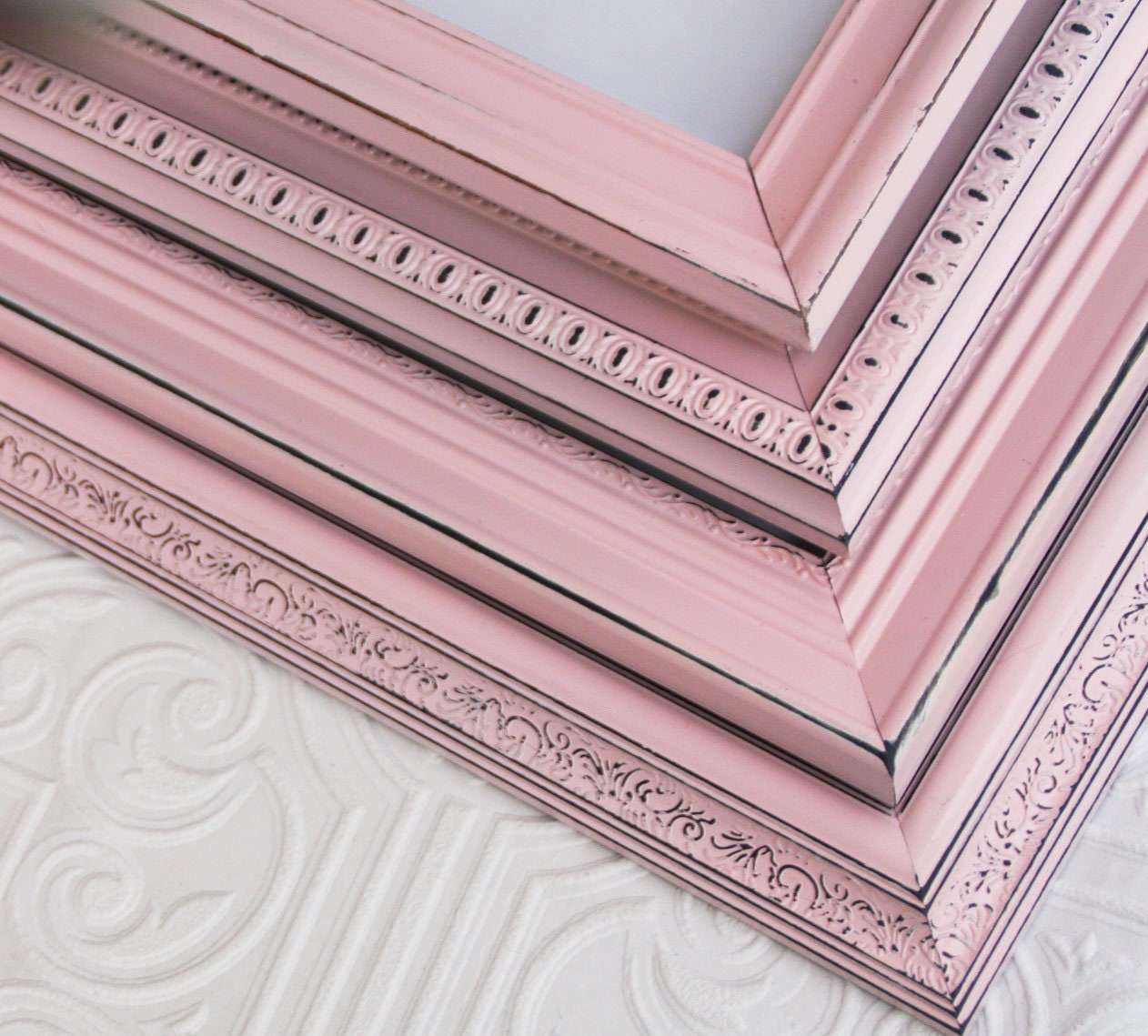 Pink Picture Frame One 8x10 Soft Pink Shabby Chic Vintage Hand Etsy