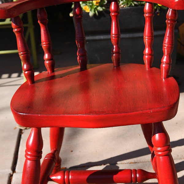 Red Vintage Reclaimed Chair