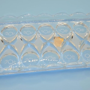 Bandeja rectangular de cristal vintage Nachtmann para azucarero y crema