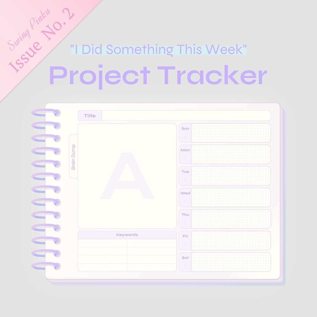 Y2K Aesthetic Project Tracker for Goodnotes | Kawaii Weekly ...