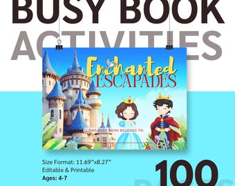 Fairytale Themed: Toddler Busy Book Preschool Learning Binder, Quiet Book Activity, Montessori Printable PDF