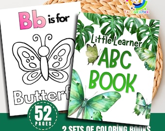 Best Seller Alphabet Book Baby Shower Coloring, Baby’s First ABC Learning Book Animal Themed, Simple Bold Coloring Activity Kids