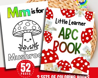Best Seller Baby First ABC Book Coloring Pages for Kids, Spring Whimsical Coloring Book, Printable Activity Sheets