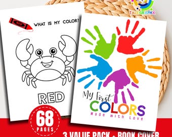 21 Colors Worksheets for Preschool Printable Practice Activity, Best Seller Coloring Book Keepsake Baby Shower