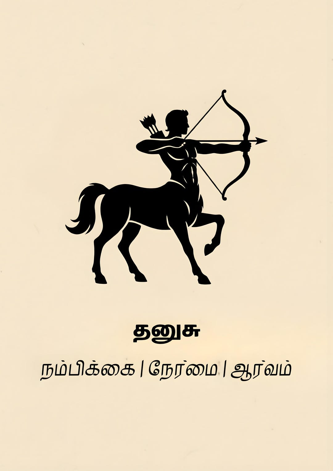 Indian Star Rasi Thanusu | Tamil Rasi Poster Digital Download, Printable Zodiac Wall Art ...
