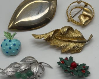 Vintage Brosche Lot • Vintage Anstecknadel • Vintage Modeschmuck Lot • 6 Teilig • LESEN Sie die Beschreibung