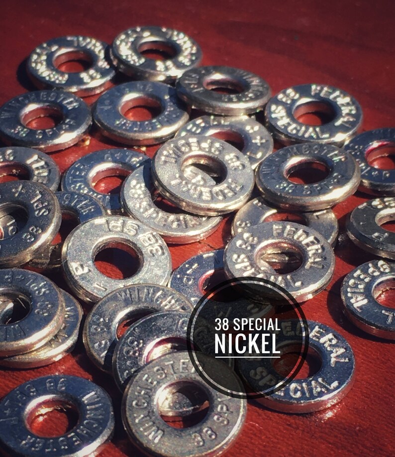 38 special nickel plated brass bullet slices 20pc lot Etsy