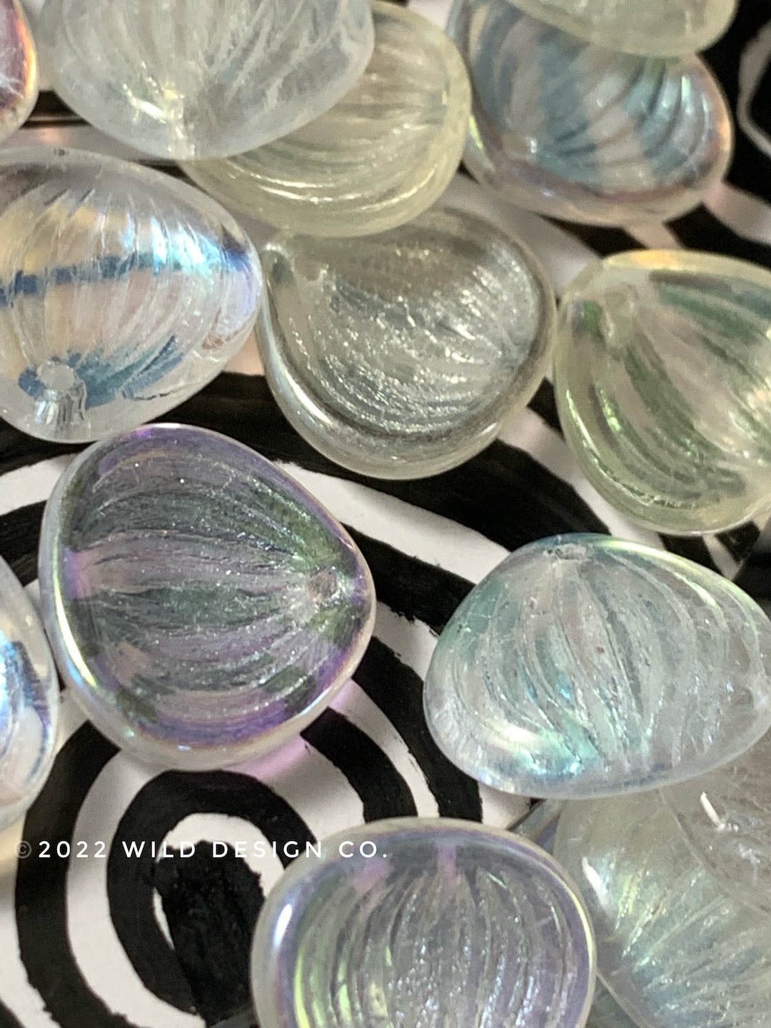 Glass Petal Beads Opaline Petal Bead Czech Glass Flower Petal Etsy