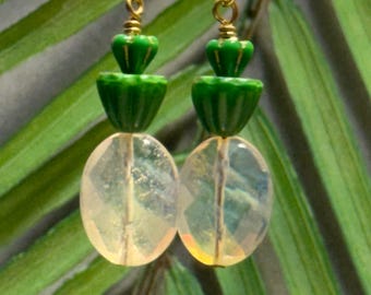 Pineapple Earrings • Quartz Pineapple Jewelry • Carmen Miranda Earrings • Retro Earrings • Pin Up Earrings • Fruit Earrings •
