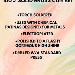 Flower Rivet • lamp parts • 4pc • 100% Solid Brass • Vintage brass parts • Heavy duty metal leaf base • Leatherwork image 5