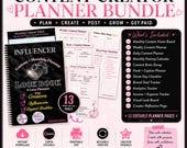 Content Creator Planner Bundle Canva Template Influencer Planner Social Media Content Calendar UGC Planner Digital Download