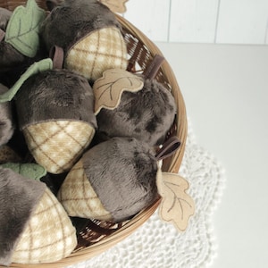 Fabric Acorn Bowl Fillers Autumn Decor Fall Hanging Accents Handmade #6