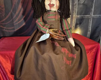 Freddys Girl Halloween / Horror Doll Handmade