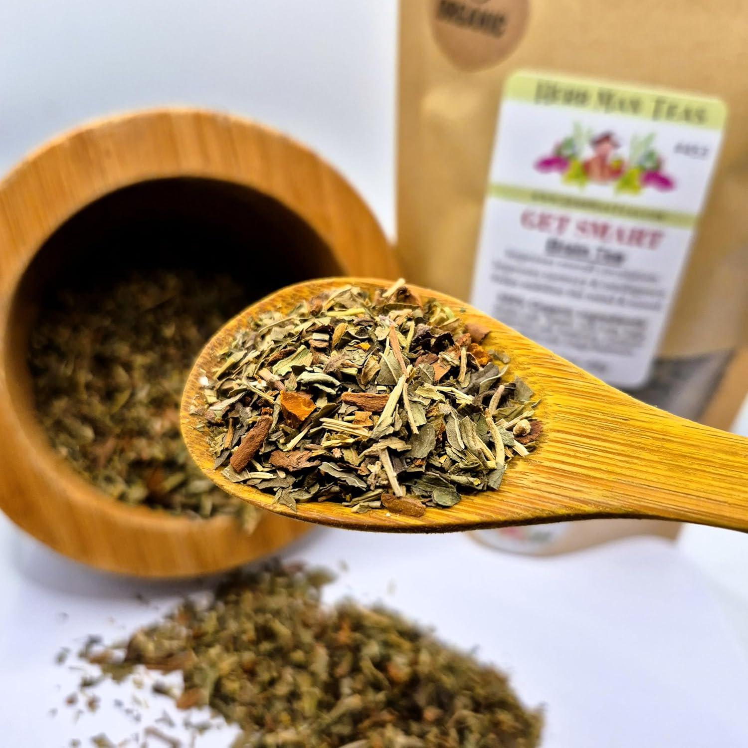 BRAIN TEA – Premium Artisan Focus N Memory Support Herbal Tea- Ginkgo ...